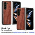 thumbnail image 2 of Nalacover for Samsung Galaxy Z Fold 5 Case, Wooden Patterned Shockproof Luxury Folded Anti-Scratch Camera & Screen Raised Protection Phone Cover for Samsung Z Z Fold5 2023,
Rosewood, 2 of 9