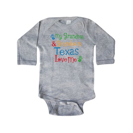 

Inktastic Texas Grandma Loves Me Gift Baby Boy or Baby Girl Long Sleeve Bodysuit