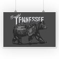 thumbnail image 1 of Tennessee - Black Bear - Scenery Animal Silhouette - Lantern Press Artwork (12x18 Art Print, Wall Decor Travel Poster), 1 of 1
