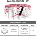 thumbnail image 4 of Valentine Heart Tree Round Tablecloth Thicken Desk Cloth Washable Valentine''s Table Cover Table Cloth for Kitchen Daily Dinning Party Tabletop Decor 60 Inch, 4 of 6
