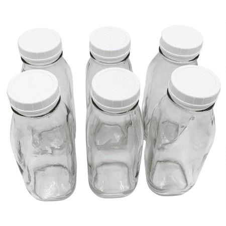 

16 Oz Glass Water Bottle Virtually Unbreakable with Thick Sides and Screw-on Cap