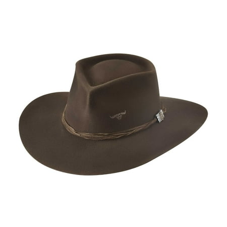 Bullhide Outlaw Trouble Premium Wool Western Couture Chocolate Hat In Size Small