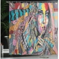 thumbnail image 4 of Ambesonne Abstract Art Shower Curtain, Fantasy Portrait, 69"Wx70"L, Multicolor, 4 of 5