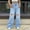 X-16Light Blue, variant on ZHOGXU Women's Jeans With Pocket Tight Waisted Straight Fit Wide Leg Ripped Distressed Comfortable Stretch Denim Pants Trousers For Everyday Wear,Blue,L