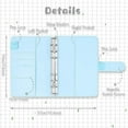 thumbnail image 2 of enqiretly PU Leather Notebook Binder Clear Binder Pockets Budget Envelope Blue, 2 of 5