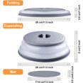 thumbnail image 3 of Vented Collapsible Microwave Splatter Cover,Food Cover,Colander Kitchen Gadget,Include Anti-scald Silicone Mats,Dishwasher-safe,BPA-FreeSilicone & Plastic（2Set Grey And Red), 3 of 5