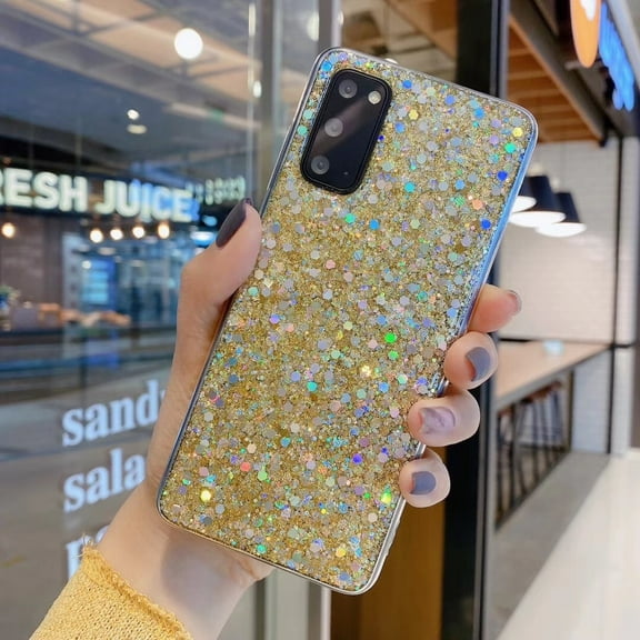 For Samsung Galaxy S22 5G Glitter Sequins Epoxy TPU Phone Case
