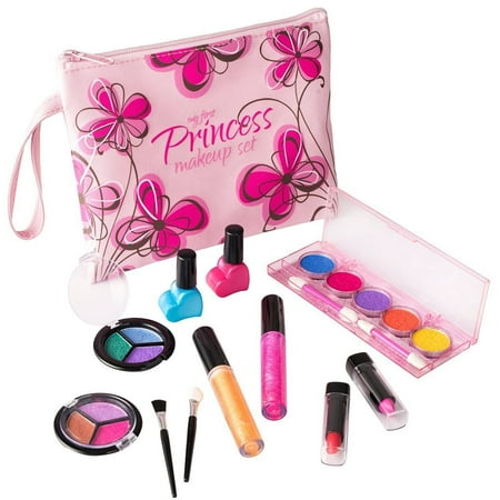 My First Princess Washable Real Makeup Set With Designer Fl Cosmetic Bag