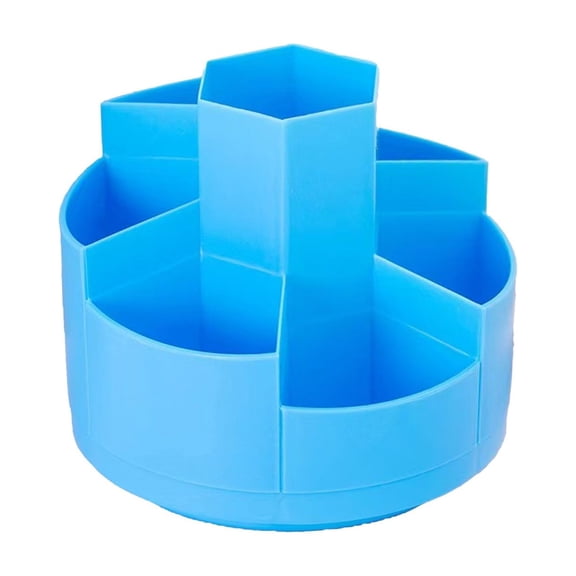Rotating Pen Holder Desktop Organizer Storage Box With Note Tray Makeup Brush Holder For Office Desk Organization