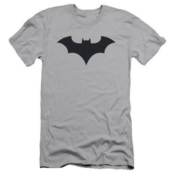 Batman-52 Logo du Titre - Manches Courtes T-Shirt Adulte 30-1 - Argent&44; Grand