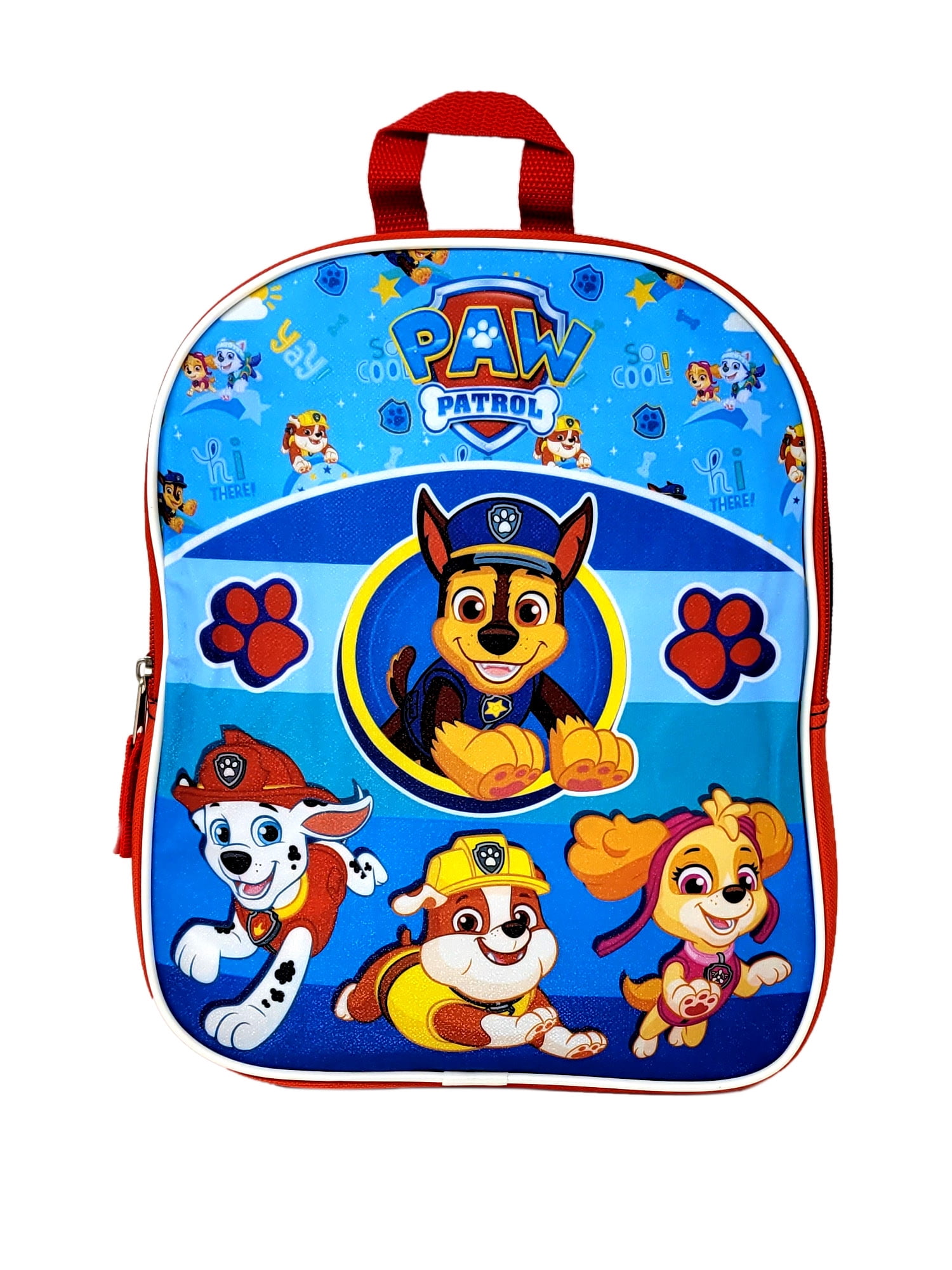 Kids Chase Paw Patrol School Bag Backpack 3D Blue Zipper Junior Rucksack Dog 