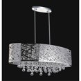 thumbnail image 1 of 8 Light Drum Shade Chandelier with Chrome finish, 1 of 7