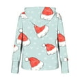thumbnail image 5 of Tops for Women Christmas Hooded Sweatshirt Printed Long Sleeved Casual Pullover Sweatshirt,Womens Tops Plus Size Blue XXL, 5 of 6