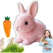 Easter My Realistic Bunny Toy, Interactive Bunny Realistic Bunny - Jumping, Twitching, and Shaking Ears, Bunny Realistic Bunny Toy, Realistic Bunny, Realistic Bunny Toys (Pink)
