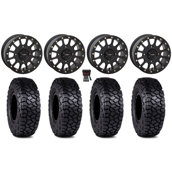 System 3 SB-5 15" Wheels Black 32" Intersect Tires Can-Am Commander Maverick Renegade Outlander Defender