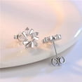 thumbnail image 6 of Fashion Cubic Zircon 925 Silver Stud Earrings Women Anniversary Jewelry A Pair, 6 of 9