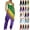 ED-Multicolor#rompers for women, variant on QATAINLAV Deals For Today On Walmart Mardi Gras Outfit for Women Loose Fit Wide Leg Rompers Dressy Adjustable Strap One Piece Jumpsuits with Pockets Multicolor XL