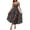 Black, variant on Womens Floral Spaghetti Strap Midi Dress | Smocked Square Neck Boho Sundress for Wedding Guest & Summer Dresses for Women 2026