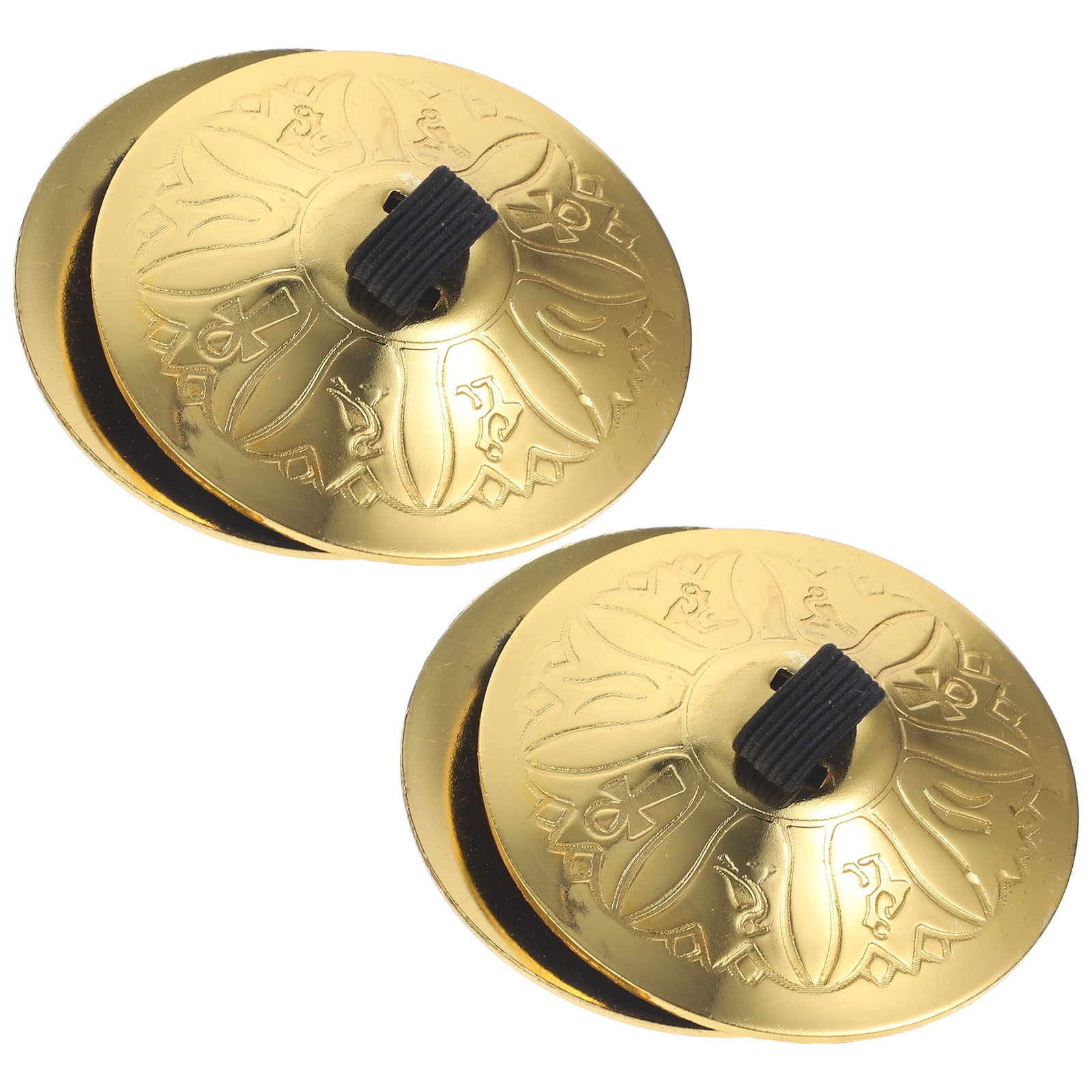 MLINS  2 Pairs Finger Symbols Instrument Cymbals for Kids Copper Pull Woman