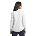 thumbnail image 2 of Port Authority Adult Female Women Plain Long Sleeves Shirt White 3X-Large, 2 of 2