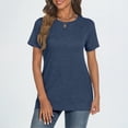 thumbnail image 5 of SUNBS T Shirts for Women Short Sleeve Crew Neck Plain Tee Casual Summer Top Women Blouses, 5 of 8