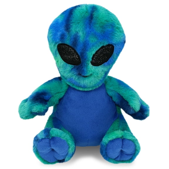 DolliBu Blue Tie-Dye Alien Plush - Super Soft Stuffed Animal, Cute Space Alien Plush, Adorable Fluffy Stuffed Animal for Boys and Girls, Stuffed Animals Plush Gift for Babies, Kids, Adults - 11 Inches