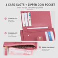 thumbnail image 3 of Women Small Bifold Wallet, Slim PU Leather Card Holder Purse with Zipper Coin Pocket, Multi Card Slots Snap Button Mini Pocket Wallet for Ladies, 3 of 6