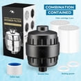 thumbnail image 7 of 20-Stage Shower Filter, High Output Shower  Filter for Hard Water with 2 Cartridges, Water Softener Reduces Dry , Dandruff,  and Improves , Hair and Nails, Gray, 7 of 7