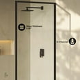 thumbnail image 4 of Pierre 34 x 76 Framed Fixed 3/8 in. (10mm) Clear Tempered Glass Shower Door with Black Matte Frame, 4 of 6