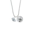 thumbnail image 2 of Delight Jewelry Silvertone Little Bird Initial - F - Silvertone Script Initial Disc - H - Charm Necklace, 20"+3", 2 of 4