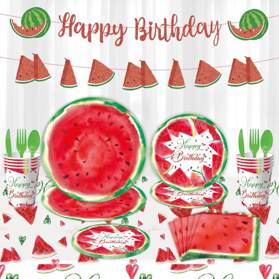 Cartoon Birthday Decorations, Party Supplies Set Include Banner, Balloons, Hanging Swirls, Cake Cupcake Toppers