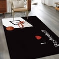 thumbnail image 3 of 3'x5' Area Rugs, Basketball Indoor Outdoor Area Rug for Living Room Bedroom, Modern Funny Minimalist Sports Washable Bathroom Rugs Kitchen Floor Carpet Mats Home Decor Aesthetic, 3 of 8
