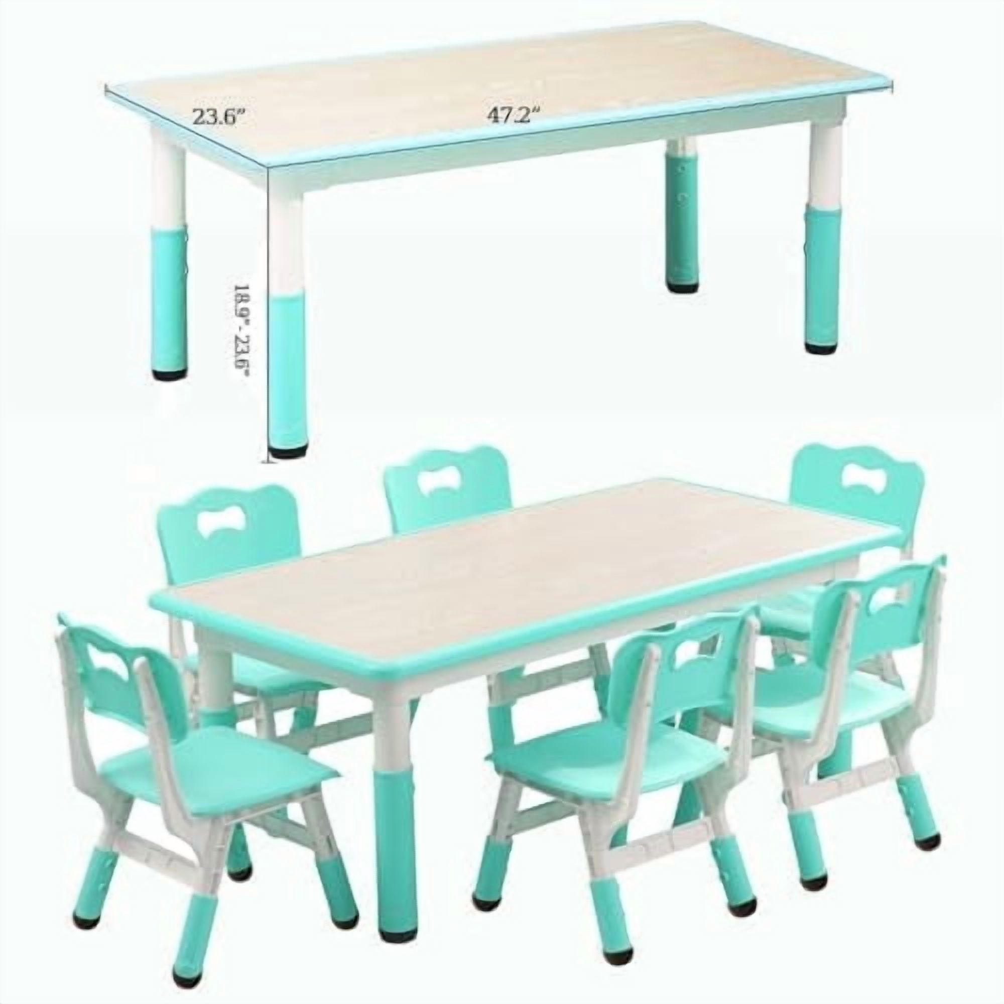 2025 New Height Adjustable Toddler Table and Chair Set, Graffiti Desktop, Ergonomically Designed Chairs, Multi-Activity Kids Table and Chair Set, for Ages 3-8