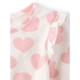 thumbnail image 3 of The Children's Place Toddler Girls Long Sleeve Flutter Hearts Top, 3-Pack, Sizes 12M-5T, 3 of 4