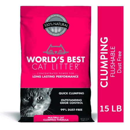 World's Best Cat Litter, Multiple Cat Clumping Formula, (Best Natural Cat Litter 2019)