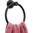 thumbnail image 1 of Toallero de aro negro mate para baño - Toallero para guardar toallas de baño - Toallero de pared moderno y resistente de acero inoxidable para baño., 1 of 1