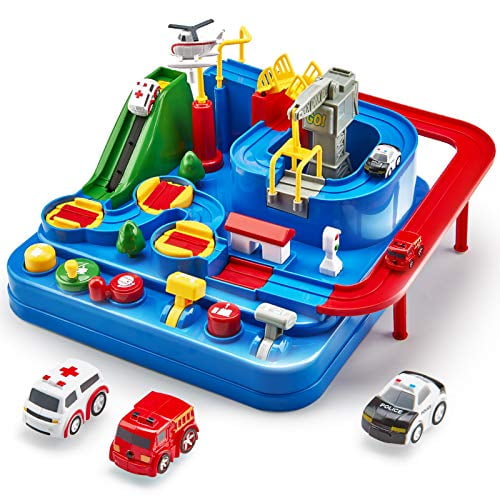 CubicFun City Rescue Auto Spielzeug 3 4 5 6 Jahre Track Cars für Kinder CF-T101 