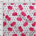 thumbnail image 3 of oneOone Cotton Silk Red Fabric Cherry Sewing Craft Projects Fabric Prints By Yard 42 Inch Wide, 3 of 4