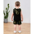 thumbnail image 5 of SANMIO Toddler Boy Clothes Summer Outfits Hoodie Sleeveless Tank Tops and Shorts Set with Pockets 2 Piece Clothing Set, 5 of 8