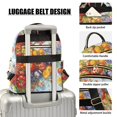 thumbnail image 3 of FORMRS Mini Backpack Purse for Women Travel Daypack Casual Shoulder Bag, Purple Floral Tomatoes, 3 of 7