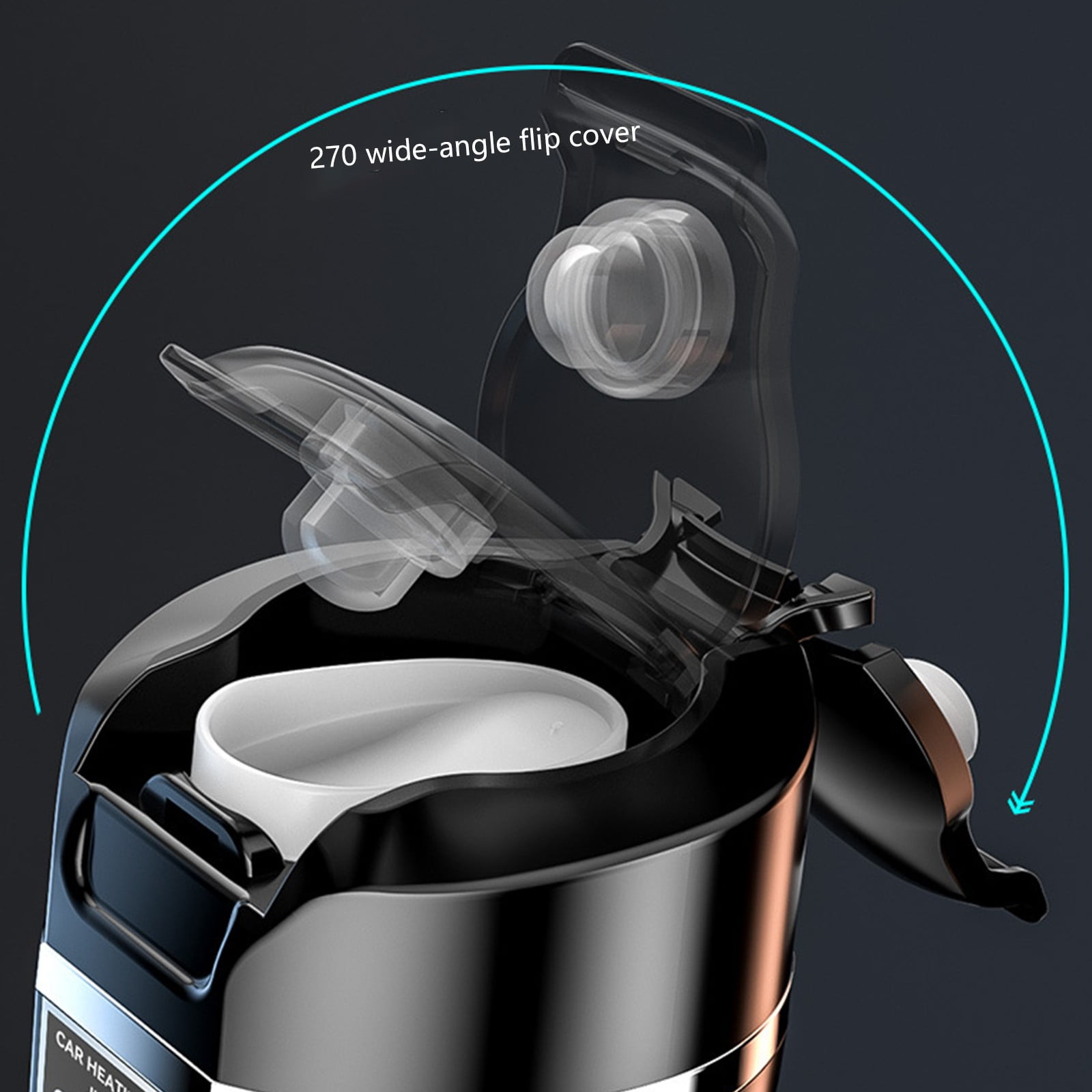 CxhicLuv Car Mounted Water Kettle, 12V24V Electric Water Heater for Hot Drinks, Insulated Kettle for Coffee, Tea, and Beverages, Auto Shutoff Feature for Safety, Ideal for Road Trips and Long Drives