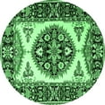 thumbnail image 1 of Ahgly Company Indoor Round Persian Emerald Green Traditional Area Rugs, 3' Round, 1 of 4