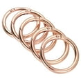 thumbnail image 1 of GFDYREE 51x39x6mm Spring Gate O Rings, 5 Pack Round Snap Clip Zinc Alloy for Keyrings Buckle, Rose Gold, 1 of 5