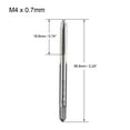 thumbnail image 2 of Uxcell 2pcs Metric Taps M4 x 0.7 H2 High Speed Steel Straight Flutes Metric Machine Screw Thread Tap, 2 of 5