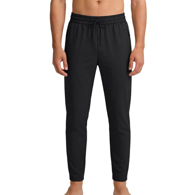 StSilkitty Men's Quick Dry Sweatpants Solid Color Elastic Waist Drawstring Tapered Workout Joggers Athletic Running Trousers