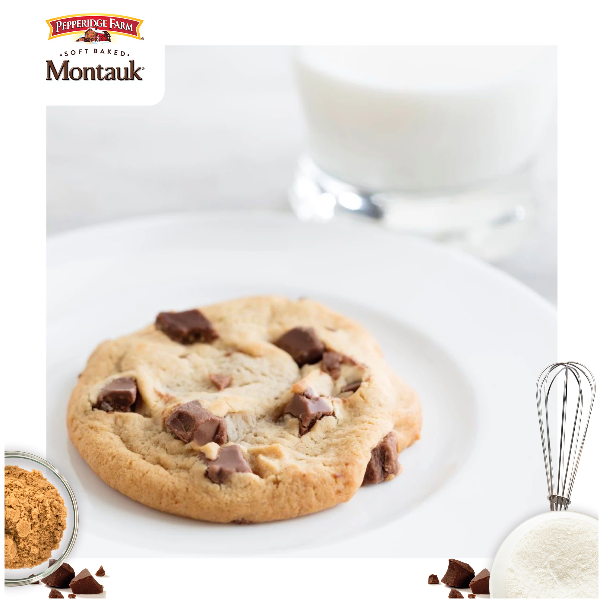 Pepperidge Farm Montauk Soft Baked Milk Chocolate Chunk Cookies, 8.6 oz Bag (8 Cookies) - image 3 of 9