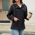 thumbnail image 5 of QHFBli Women's Rain Jacket Waterproof Lightweight Packable Raincoat with Hood for Golf Hiking Travel Windbreaker, 5 of 6