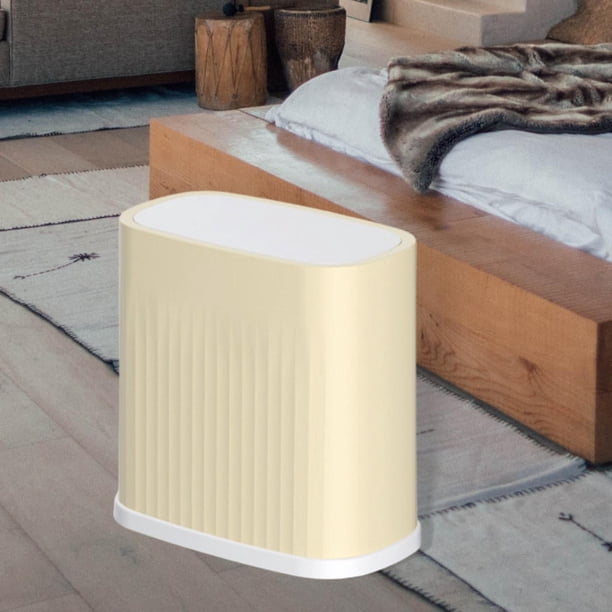 Cubo de basura pequeño Rectangular con tapa tipo , papelera, cubo de basura pequeño y para oficina, baño, , lavandería, hogar 15L Soledad bote de basura