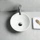 thumbnail image 2 of Fregadero de cerámica blanca del recipiente de la encimera de la forma del cuenco para el cuarto de baño, 2 of 10