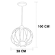 thumbnail image 5 of Lampara de Techo LUZ IDEAL Colgante Esfera Vintage, 5 of 5